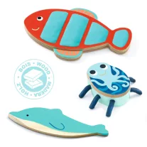   Djeco - Gyurmaformázó készlet - Tengeri teremtményeim - Myseacreatures
