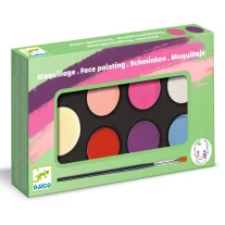   Djeco - Arcfesték - 6 élénk szín - Palette 6 colours - Sweet