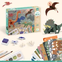   Djeco - Kreatív műhely - 6 technika 1 dobozban - Dinoszauruszok világa - Dino Box