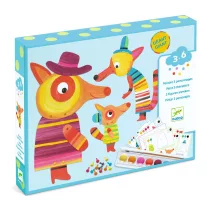   Djeco - Művészeti műhely, festés - A róka család, bábok - The fox family