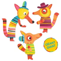   Djeco - Művészeti műhely, festés - A róka család, bábok - The fox family