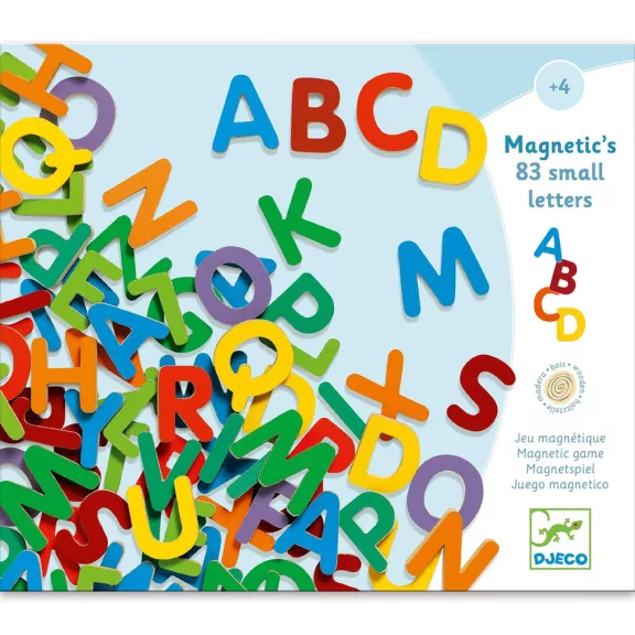 Djeco Mágneses betűkészlet - Színes nagybetűk - 83 small letters Djeco Mágneses betűkészlet - Színes nagybetűk - 83 small letters