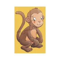  Djeco Óriás puzzle - Marmoset és barátai, 4-6-9 db-os - Marmoset and friends