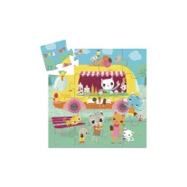  Djeco Formadobozos puzzle - Fagyis kocsi, 16 db-os - Ice cream truck