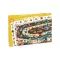 Djeco Megfigyeltető puzzle - Állati autóverseny, 54 db-os - Car rally