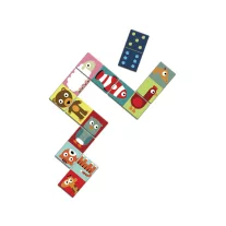   Djeco Kétfeles Domino - Állatfelek, 28 db-os - Animo-puzzle