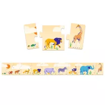   Djeco Sorozatkirakó puzzle - Kicsi és nagy, 10 db-os - Smal and big