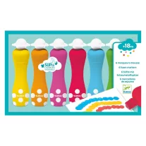   Djeco Marok filc készlet 6 színben - Pontozó színezés - 6 foam markers