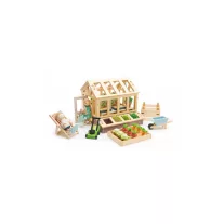   Tender Leaf fa üvegház – Greenhouse and Garden Set kerti kiegészítőkkel