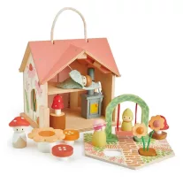   Tender Leaf fa erdei babaház – Rosewood Cottage kerttel és figurákkal