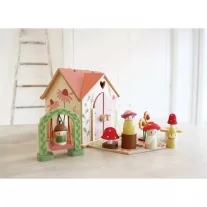   Tender Leaf fa erdei babaház – Rosewood Cottage kerttel és figurákkal